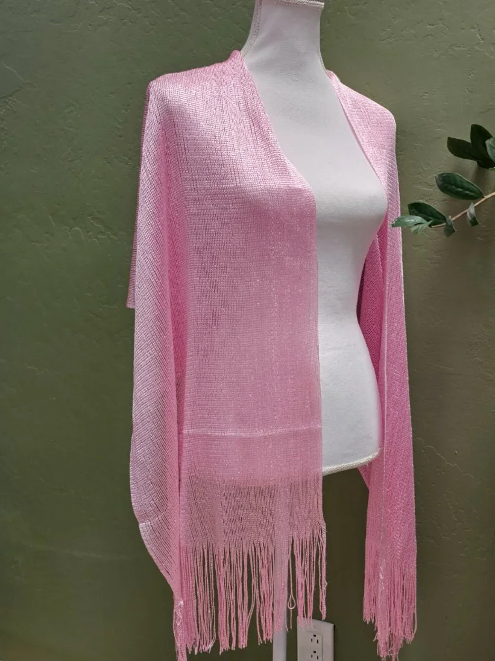 Pink Shimmer and Shine Scarf Shawl Wrap NWT